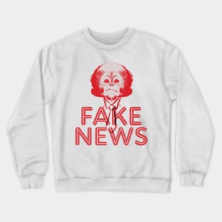 Fake News Monkey Crewneck Sweatshirt